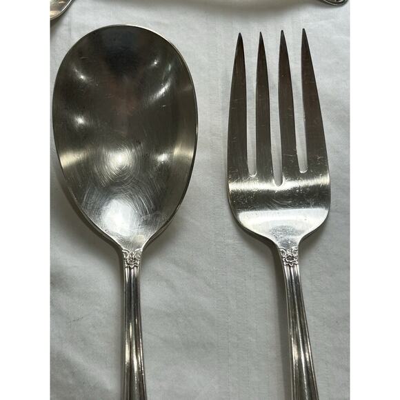 ROGERS Silverplate Elegant Lady Serving Pieces Daybreak Knife Spoon Fork Ladle - Picture 7 of 16